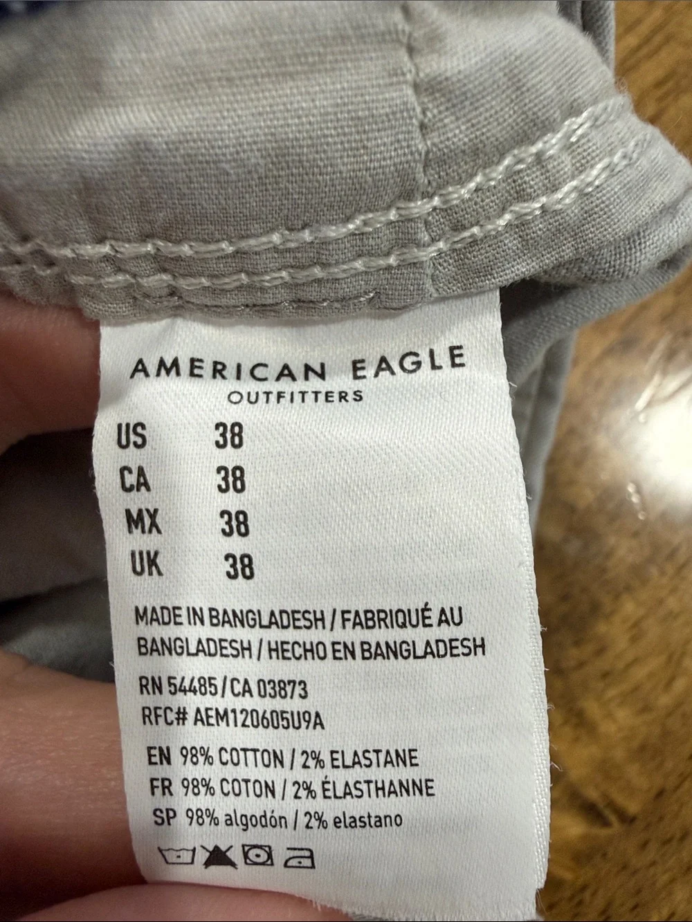 American Eagle Outfitters Light Gray Men's Flat Front Shorts